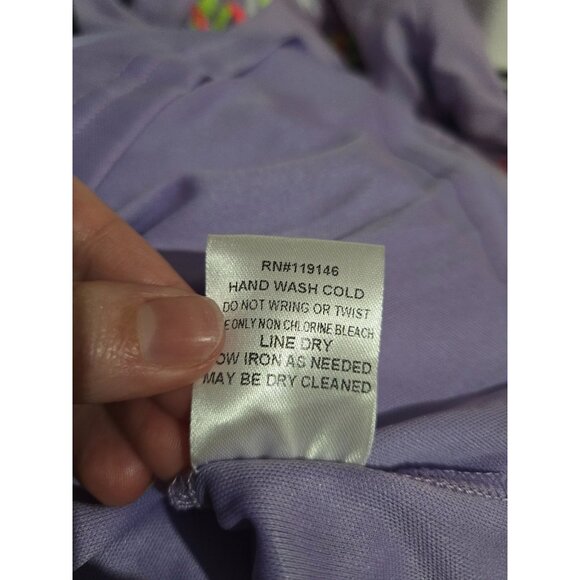 Jodifl Purple Embroidered V-Neck Knee Length Dress Size Medium Neon Easter Date - Picture 9 of 10